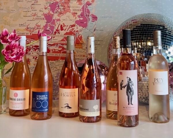 Elegant rosé wine bottles for a perfect "Rosé All Day" celebration.